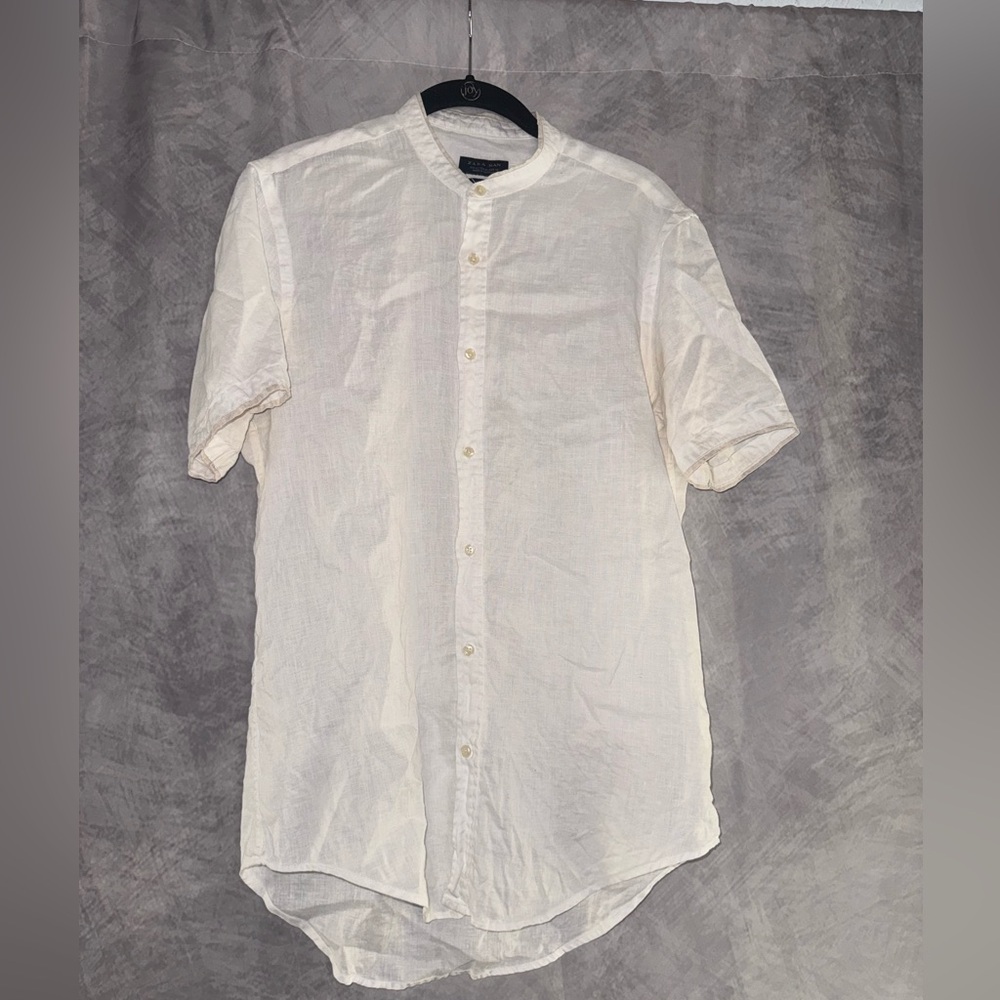 Zara Cream Casual Button Down Shirt